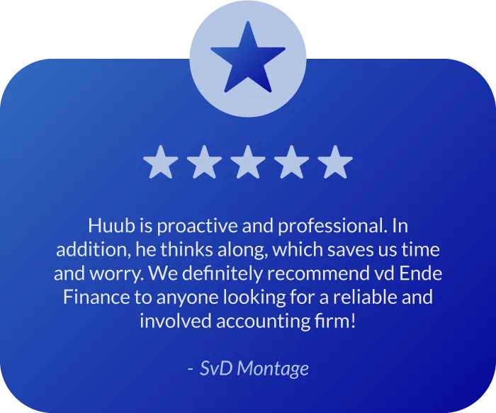 Insight into your finances with vd Ende Finance | Bookkeeping in Westland
